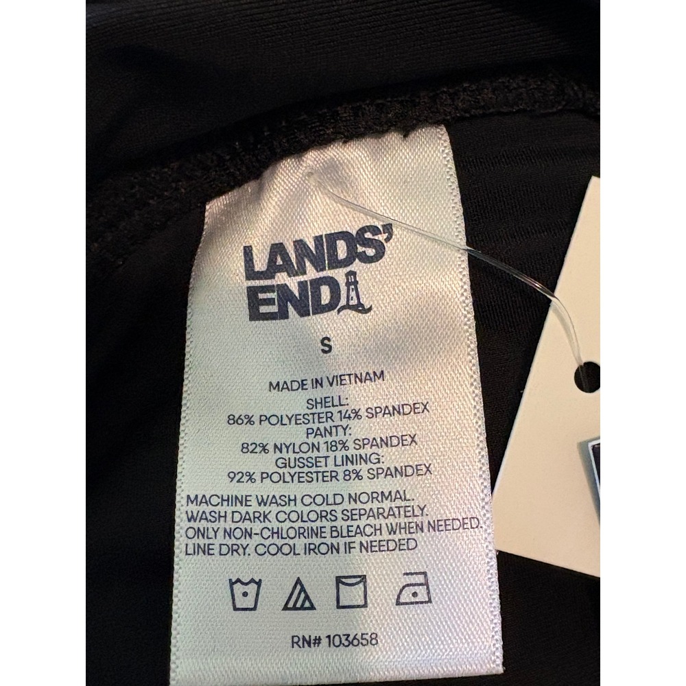 Lands End Womens Black Active Board Shorts Swim Bottoms Small 26LETS045 NWT - Picture 3 of 8